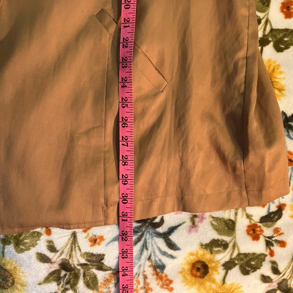 Torrid Studio Camel Brown Lyocell Linen Ruched 3/4 Sleeve Blazer Plus Size 4 4X - Picture 7 of 8